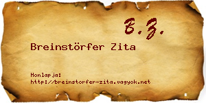 Breinstörfer Zita névjegykártya